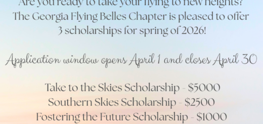 A picture of the sky with text describing the scholarship