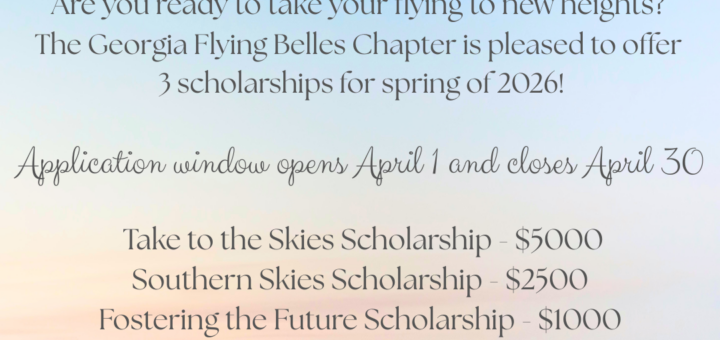 A picture of the sky with text describing the scholarship